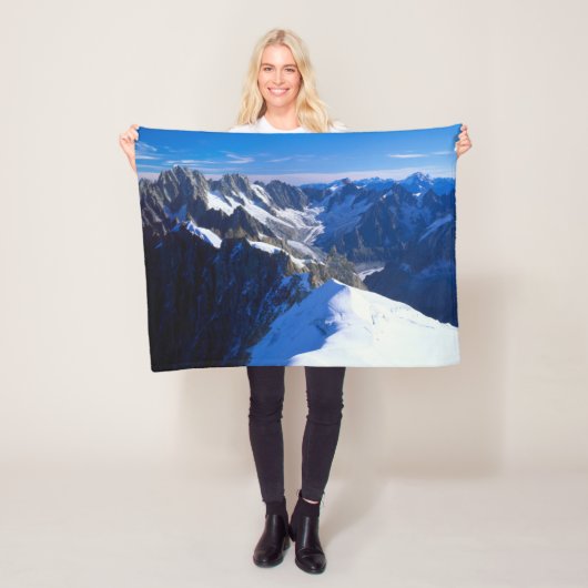 Bergen | Mont Blanc, Europese Alpen Fleece Deken (In situ)