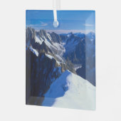 Bergen | Mont Blanc, Europese Alpen Glas Ornament (Voorkant links)