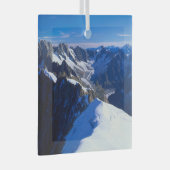 Bergen | Mont Blanc, Europese Alpen Glas Ornament (Voorkant Rechts)