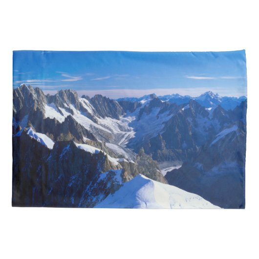 Bergen | Mont Blanc, Europese Alpen Kussensloop (Achterkant)