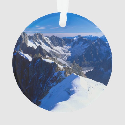 Bergen | Mont Blanc, Europese Alpen Ornament (achterkant)