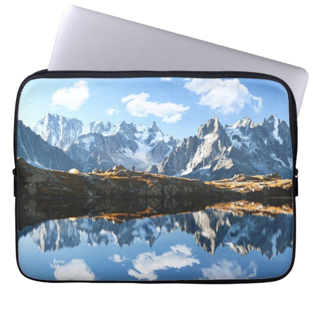 Bergen | Mont Blanc Massif, Frankrijk Laptop Sleeve (Voorkant)