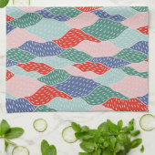 Bergen, mozaïek, collage, met de hand getrokken, g theedoek (Gevouwen)