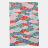 Bergen, mozaïek, collage, met de hand getrokken, g theedoek (Verticaal)