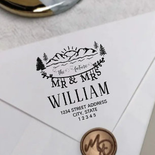 Bergen, Mr. Future en Mrs. Return Adres Rubberstempel