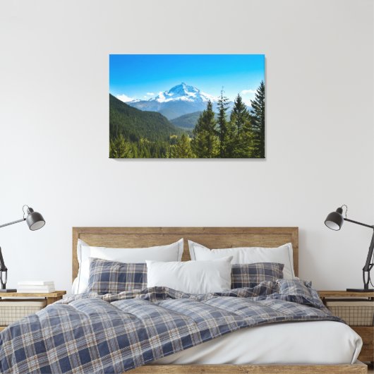 Bergen | Mt. Hood Oregon Canvas Afdruk (Insitu (Slaapkamer))