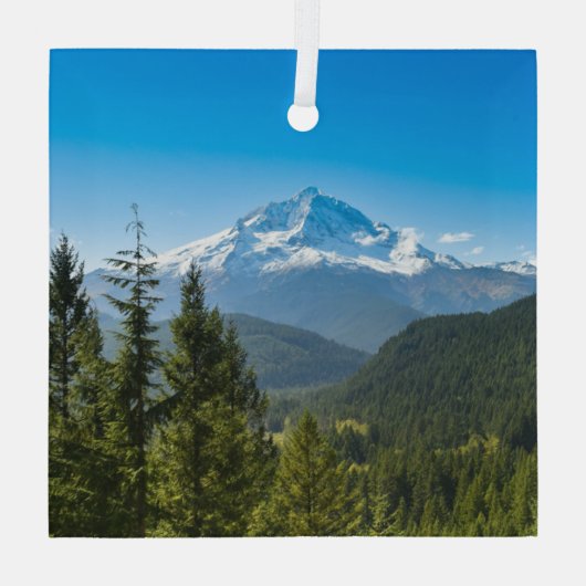 Bergen | Mt. Hood Oregon Glas Ornament (Achterkant)