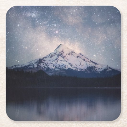 Bergen | Mt. Hood Portland, Oregon Kartonnen Onderzetters (Voorkant)