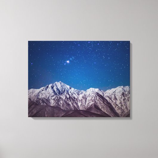 Bergen | Mt. Jiigatake & Mt. Kashima-yarigatake Canvas Afdruk (Voorkant)