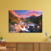 Bergen | Nationaal park Glacier, Montana Canvas Afdruk (Insitu (Woonkamer))