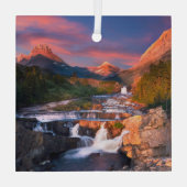 Bergen | Nationaal park Glacier, Montana Glas Ornament (Achterkant)