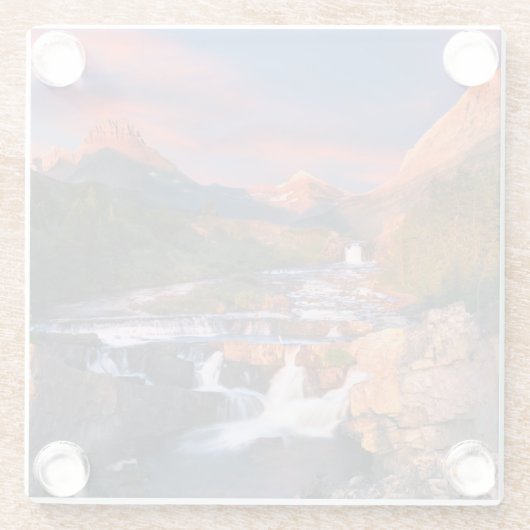 Bergen | Nationaal park Glacier, Montana Glazen Onderzetter (Achterkant)