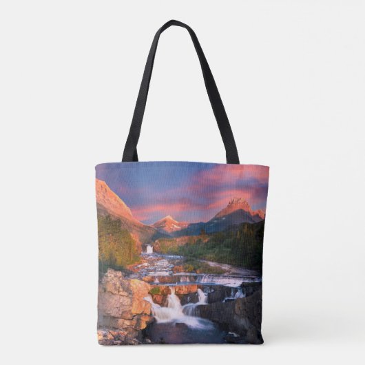 Bergen | Nationaal park Glacier, Montana Tote Bag (Achterkant)