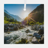 Bergen | Nationaal park Hohe Tauern, Oostenrijk Glas Ornament (Achterkant)