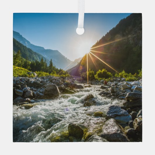 Bergen | Nationaal park Hohe Tauern, Oostenrijk Glas Ornament (Achterkant)
