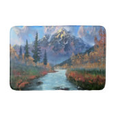 Bergen Natuur Creek Autumn Colors Waterverf Badmat (Voorkant)