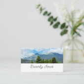Bergen natuur landschapskunst op wit visitekaartje (Staand voorkant)