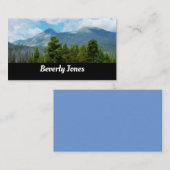 Bergen natuur landschapskunst op zwart gebruik visitekaartje (Voorkant / Achterkant)