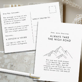 Bergen nemen de hoge weg voor het Congres Briefkaart