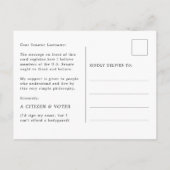 Bergen nemen de hoge weg voor senatoren briefkaart (Achterkant)