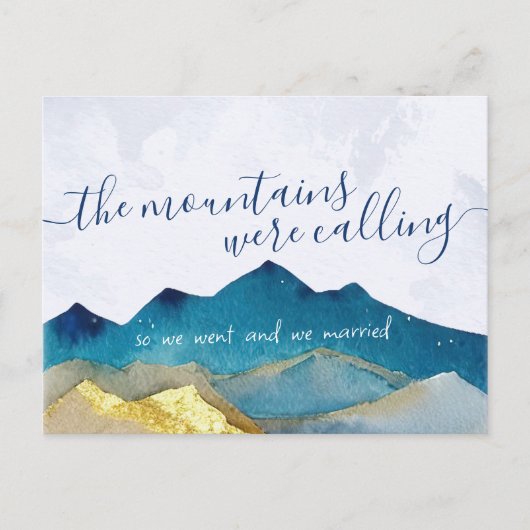 Bergen noemden de aankondiging van het bruiloft. (Voorkant)