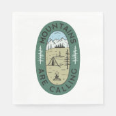 Bergen noemen avontuur buitenwandelen servet (Voorkant)