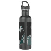 Bergen noemen het citaat Night Landscape Waterfles (Achterkant)