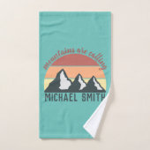  bergen noemen monogram bad handdoek (Handdoek)