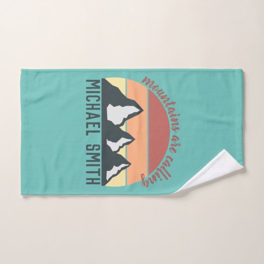  bergen noemen monogram bad handdoek (Handdoek)