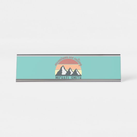  bergen noemen monogram bureau naambordje (Voorkant)