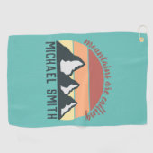  bergen noemen monogram golfhanddoek (Horizontaal)