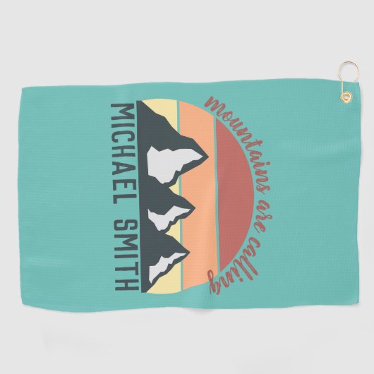  bergen noemen monogram golfhanddoek (Horizontaal)