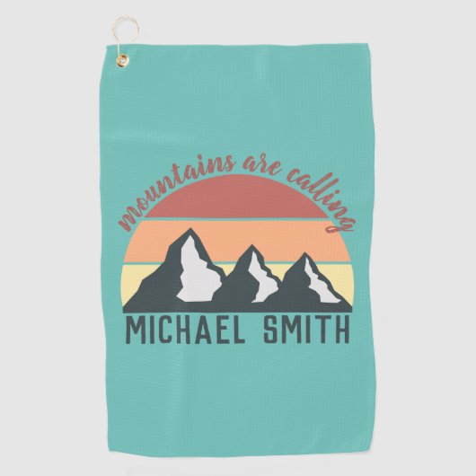  bergen noemen monogram golfhanddoek (Voorkant)