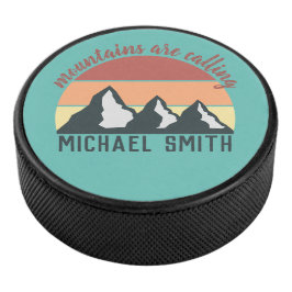 bergen noemen monogram hockey puck