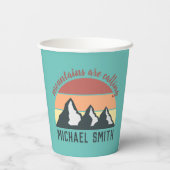  bergen noemen monogram papieren bekers (Achterkant)