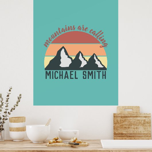  bergen noemen monogram poster (Keuken)