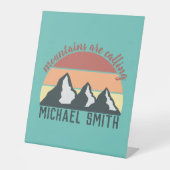  bergen noemen monogram reclamebord met voetstuk (Voorkant)