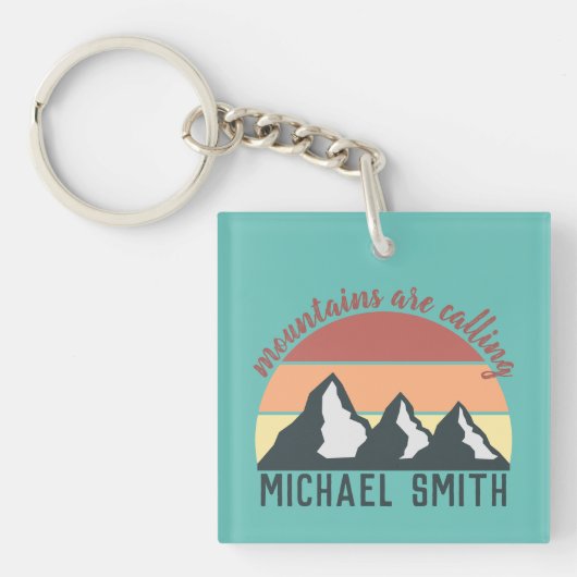 bergen noemen monogram sleutelhanger (Voorkant)