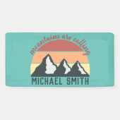  bergen noemen monogram spandoek (Horizontaal)