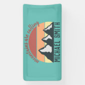  bergen noemen monogram spandoek (Verticaal)