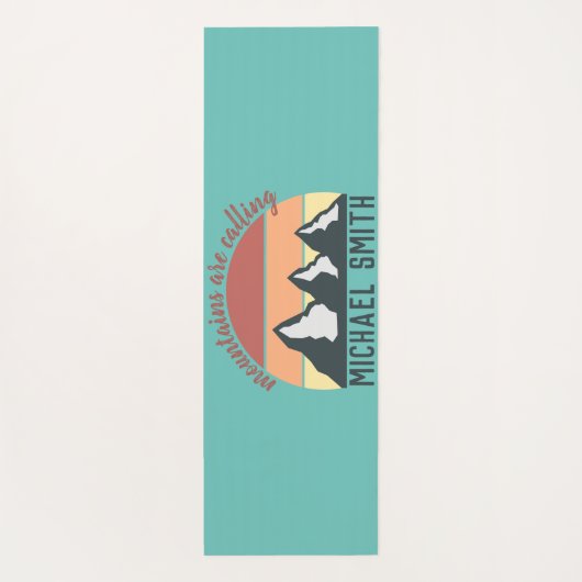 bergen noemen monogram yogamat (Achterkant)