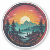 Bergen noemen Quote Vinyl Sticker (Voorkant)