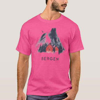 Bergen Noorwegen Berglandschap - Minimalistische S T-shirt