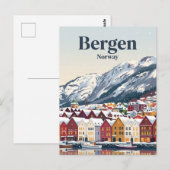 Bergen, Noorwegen Briefkaart (Voorkant / Achterkant)