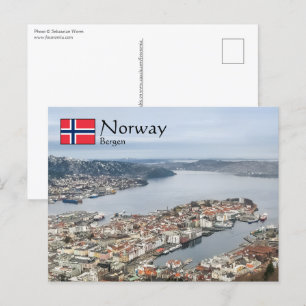 Bergen Noorwegen Briefkaart