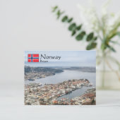 Bergen Noorwegen Briefkaart (Staand voorkant)