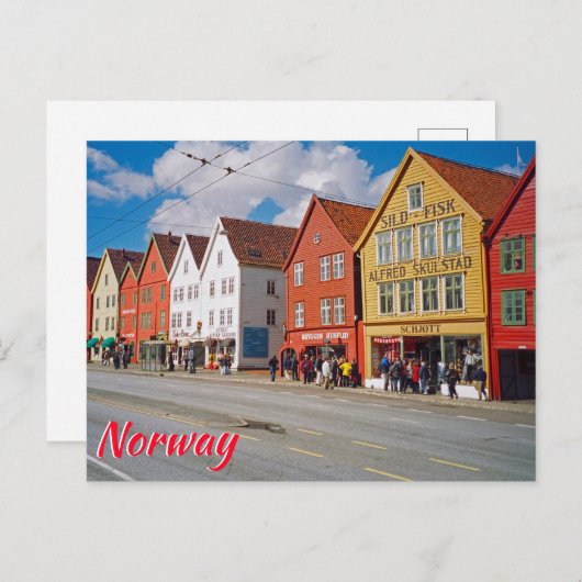 Bergen, Noorwegen Briefkaart (Voorkant / Achterkant)