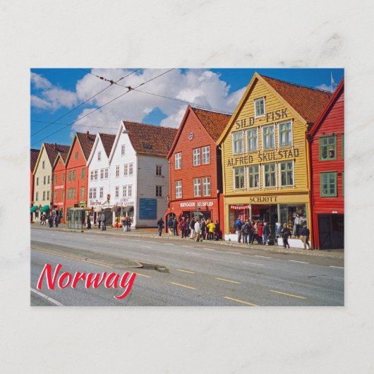 Bergen, Noorwegen Briefkaart (Voorkant)