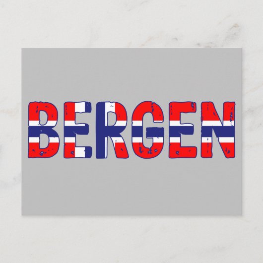 Bergen Noorwegen Briefkaart (Voorkant)