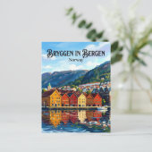 Bergen Noorwegen Briefkaart (Staand voorkant)